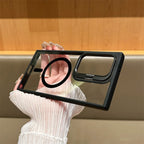 Lens Frame Bracket Transparent Samsung Phone Case