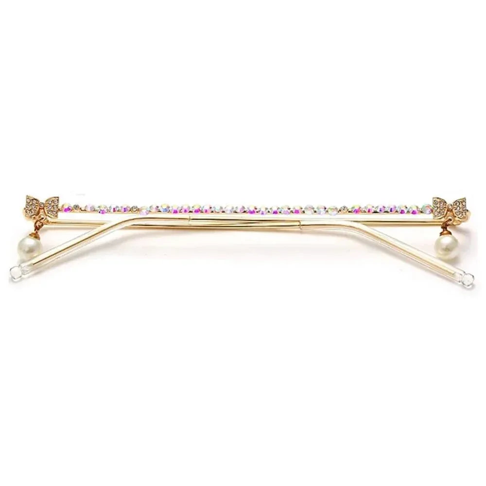 Lensless Rhinestone Colored Glasses Frame - Viexta