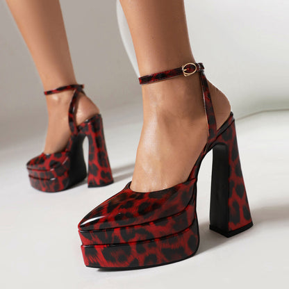 Women's High Heels Leopard Color