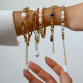 Stainless Steel Pearl Bracelet Twin - Viexta