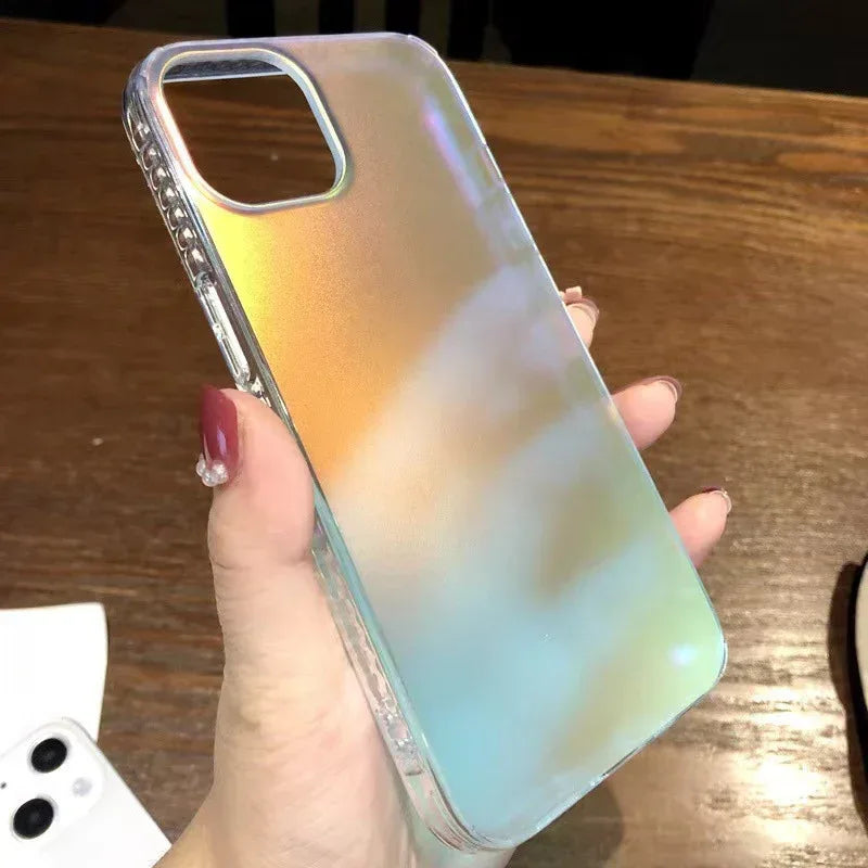Laser Gradient Aurora Frosted iPhone Case - Viexta