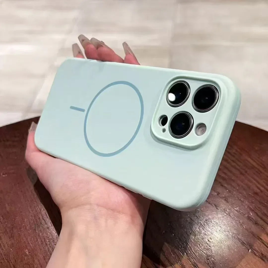 Fine Circle Magnetic iPhone Case Liquid Silicone - Viexta