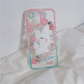 Flower Rabbit Chain Transparent iPhone Case - Viexta