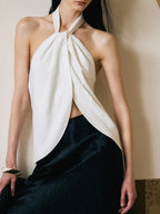 Halter Twist Tank Top - Viexta