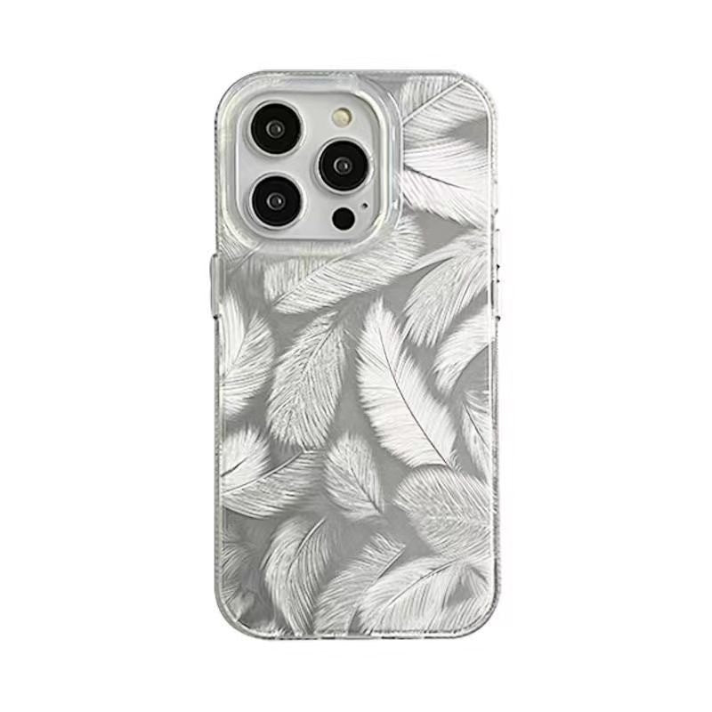 Feather Pattern Gradient iPhone Case