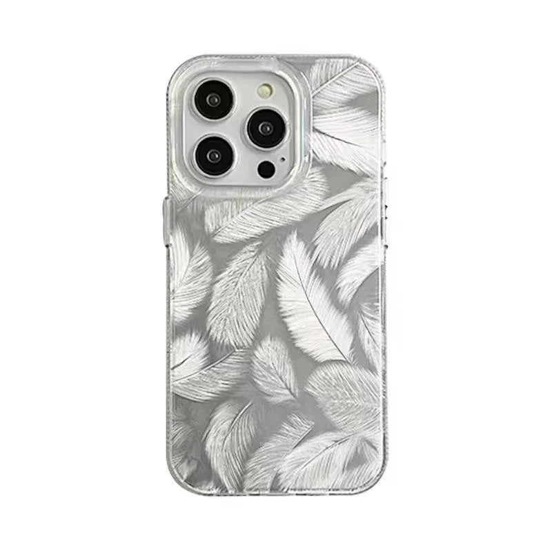 Feather Pattern Gradient iPhone Case - Viexta