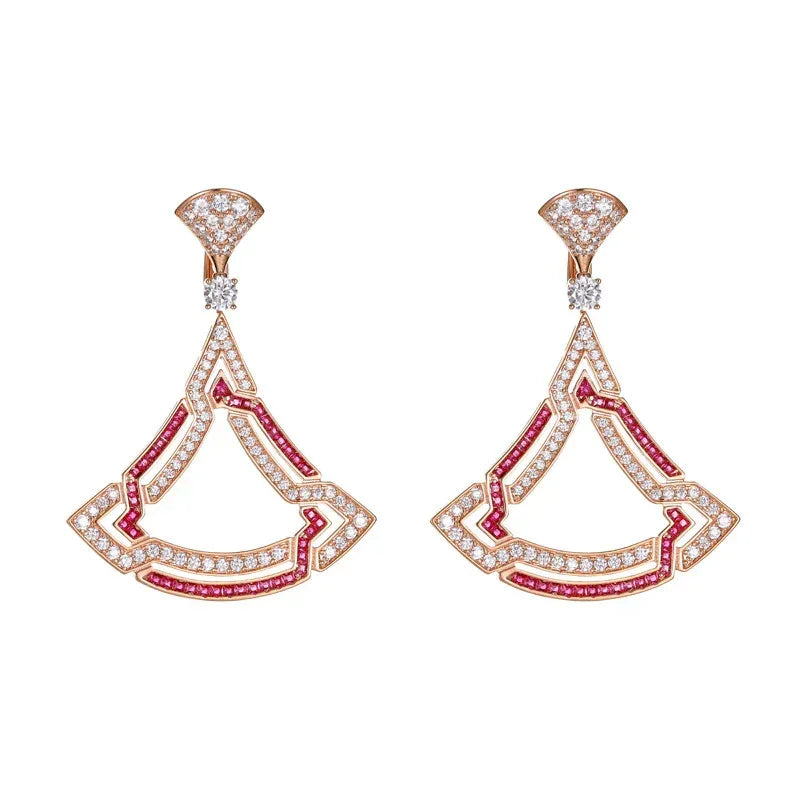 womens-triangle-micro-set-zircon-necklace-earring-set - Viexta