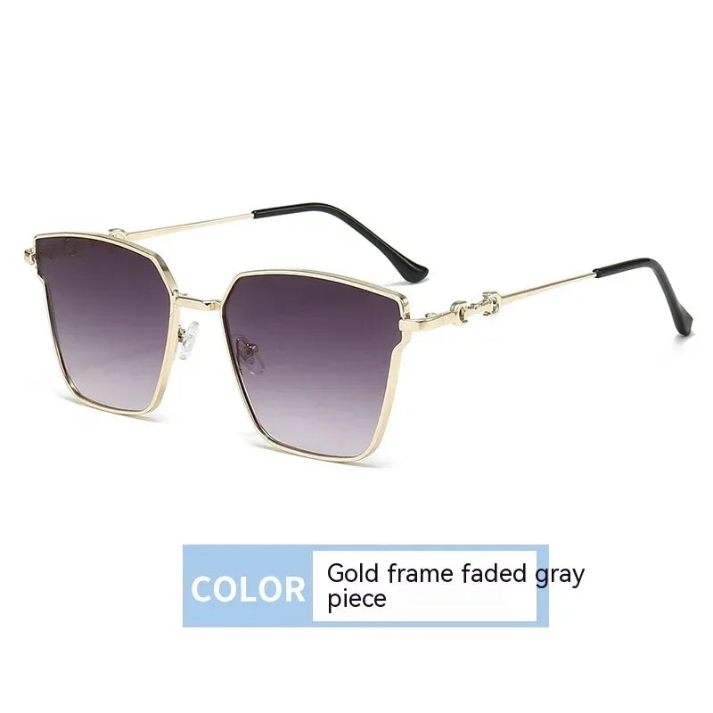 Small Frame Metal Hip Hop Sunglasses - Viexta