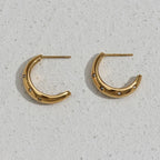 Zircon Moon Earrings - Viexta