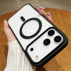 Magnetic Acrylic Transparent Large Hole Silicone Drop-resistant iPhone Case
