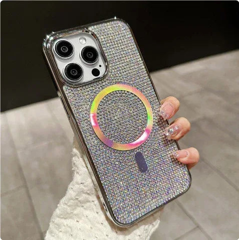Rhinestone Electroplating Protective Sleeve iPhone Case - Viexta