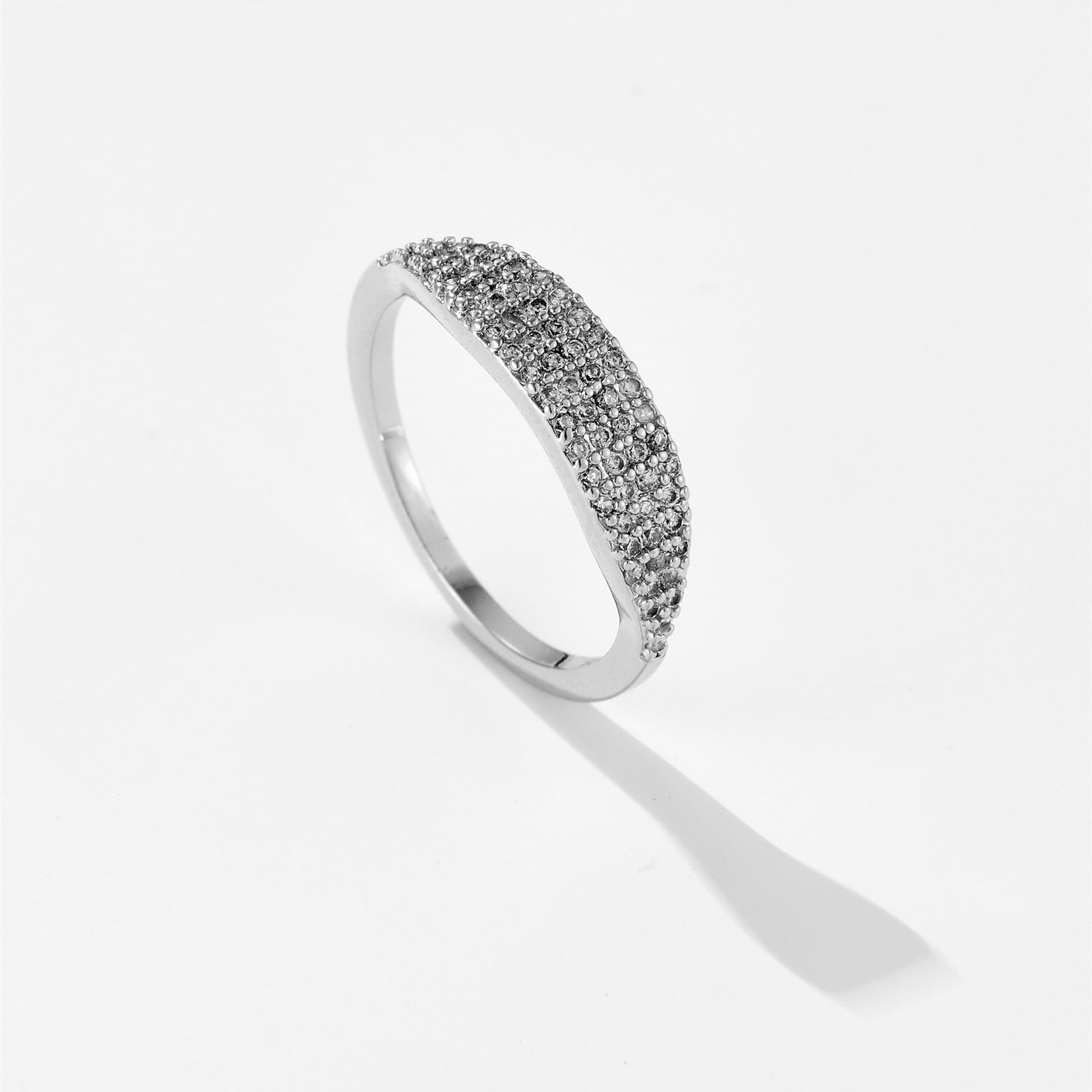 Micro Inlaid Zircon Versatile Niche Ring