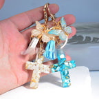 Resin Epoxy Cross Bag Hanging Ornament