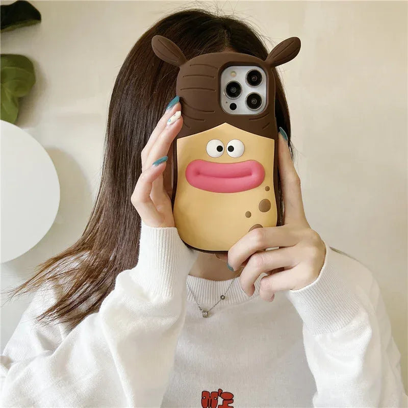 Cartoon Sausage Drop-resistant iPhone Case - Viexta