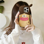 Cartoon Sausage Drop-resistant iPhone Case - Viexta