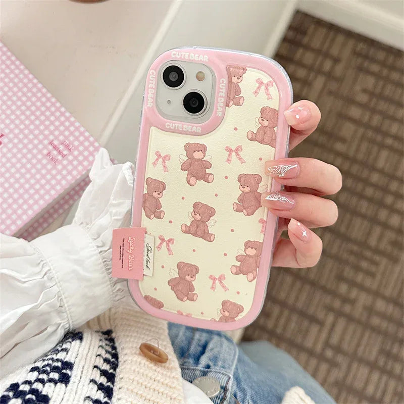 Bow Bear Lanyard iPhone Case - Viexta