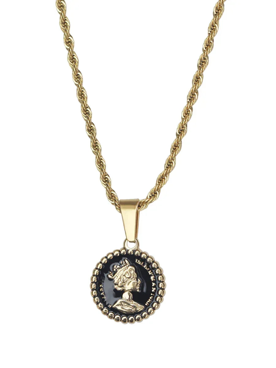 Retro Black Titanium Necklace - Viexta