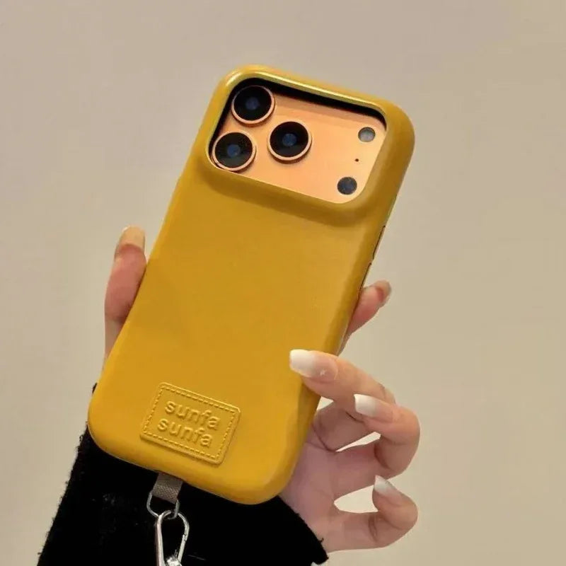 Leather Anti-fall Pure Bottom Leather Pattern iPhone Case - Viexta