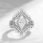 Crown Horse Eye Diamond Ring