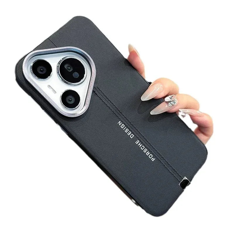 business-leather-magnetic-iphone-case-with-metal-button - Viexta