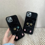 plush-three-dimensional-cat-eyes-iphone-case - Viexta