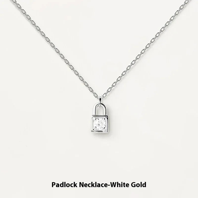 S925 Sterling Silver Locke & Key Necklace - Viexta