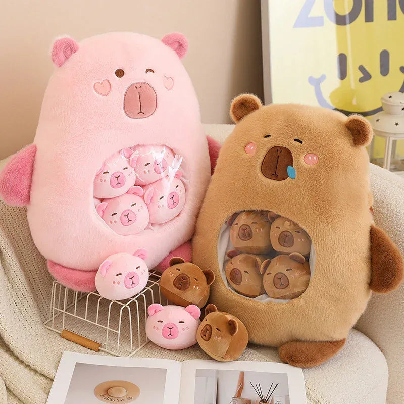 Capabala Decompression Plush Toy with Pack Of Little Doll - Viexta