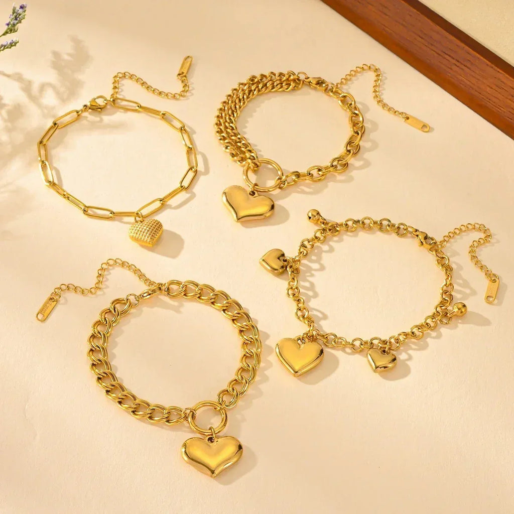 titanium-steel-heart-bracelet - Viexta