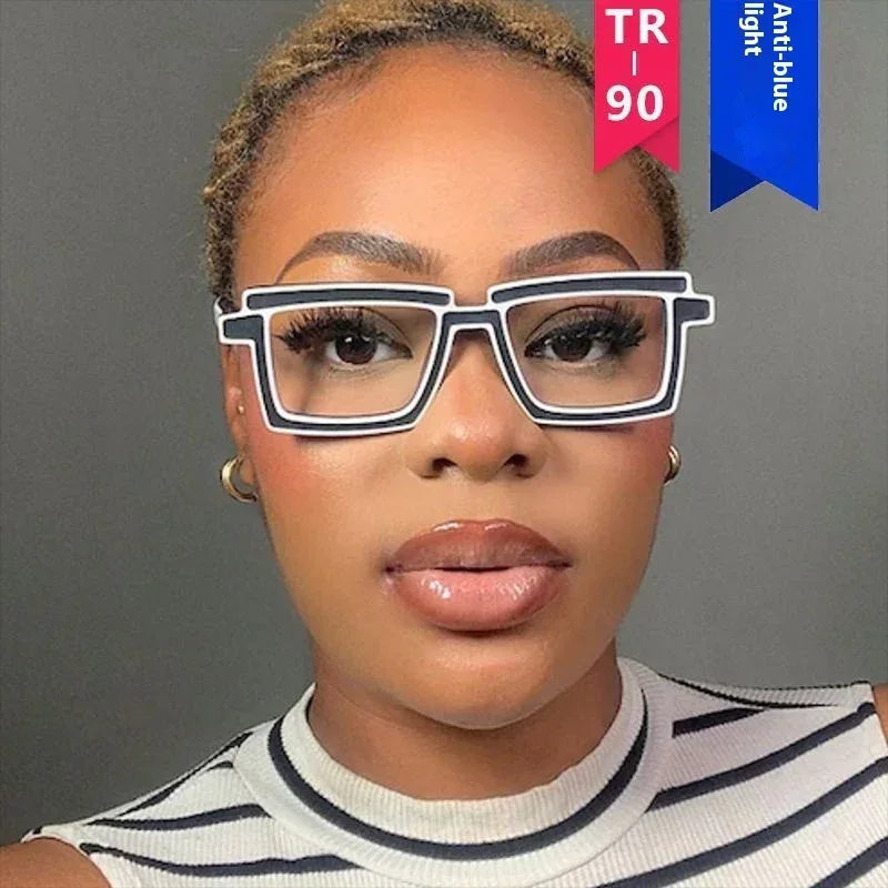 quadratic-plain-ins-square-anti-blue-ray-tr90-glasses - Viexta