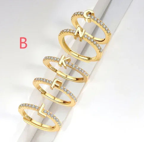 s925-sterling-silver-micro-inlaid-letters-ring - Viexta