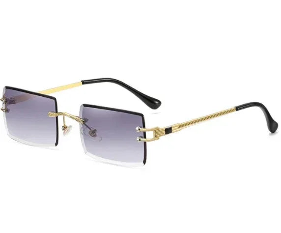 Crystal Faceted Small Square Sunglasses - Viexta