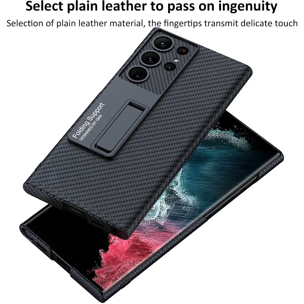 Precision Hole Anti-Drop Leather Samsung Case - Viexta