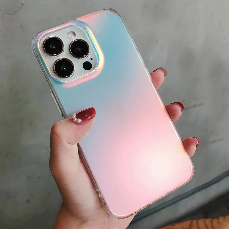 Laser Gradient Aurora Frosted iPhone Case - Viexta