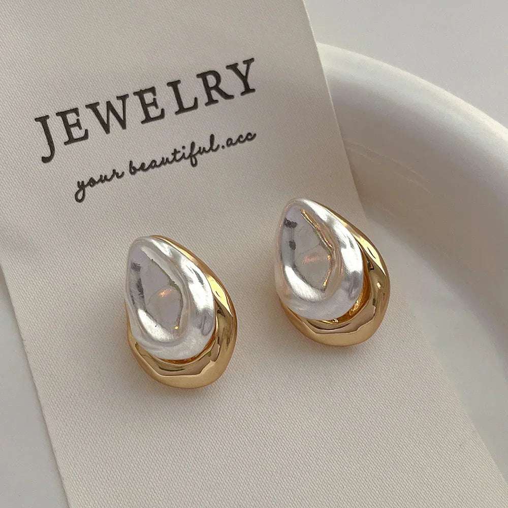 Front And Rear Wear Water Drop Ear Studs - Viexta