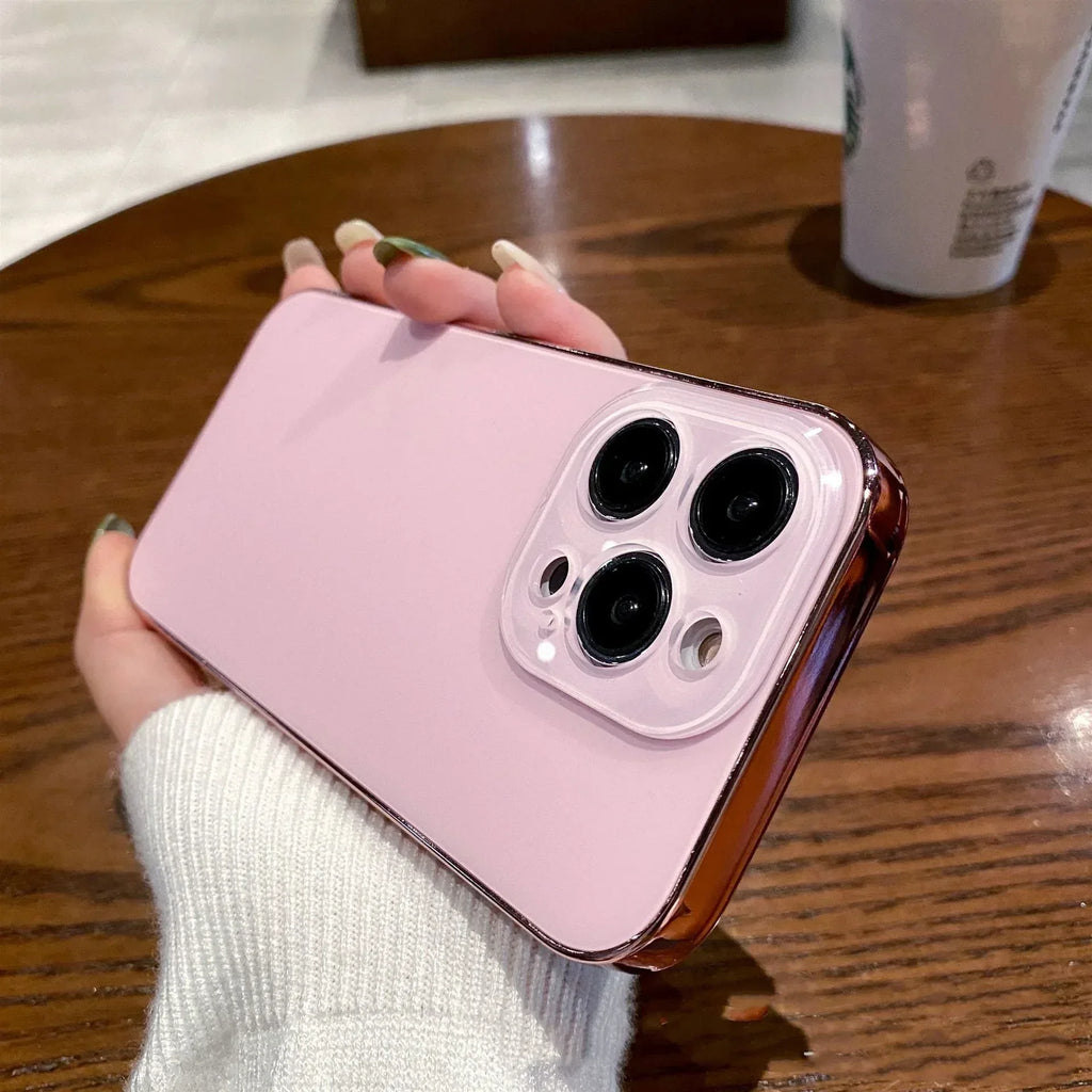 Electroplated Tpu Frosted Acrylic iPhone Case - Viexta