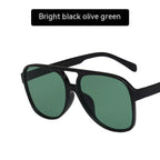 womens-fashion-retro-double-beam-large-rim-sunglasses - Viexta