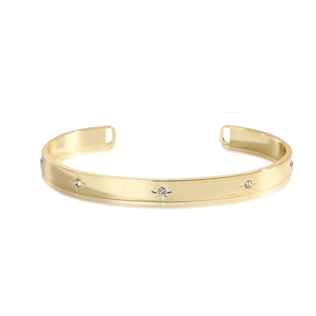Stainless Steel Women's Open Bracelet - Viexta