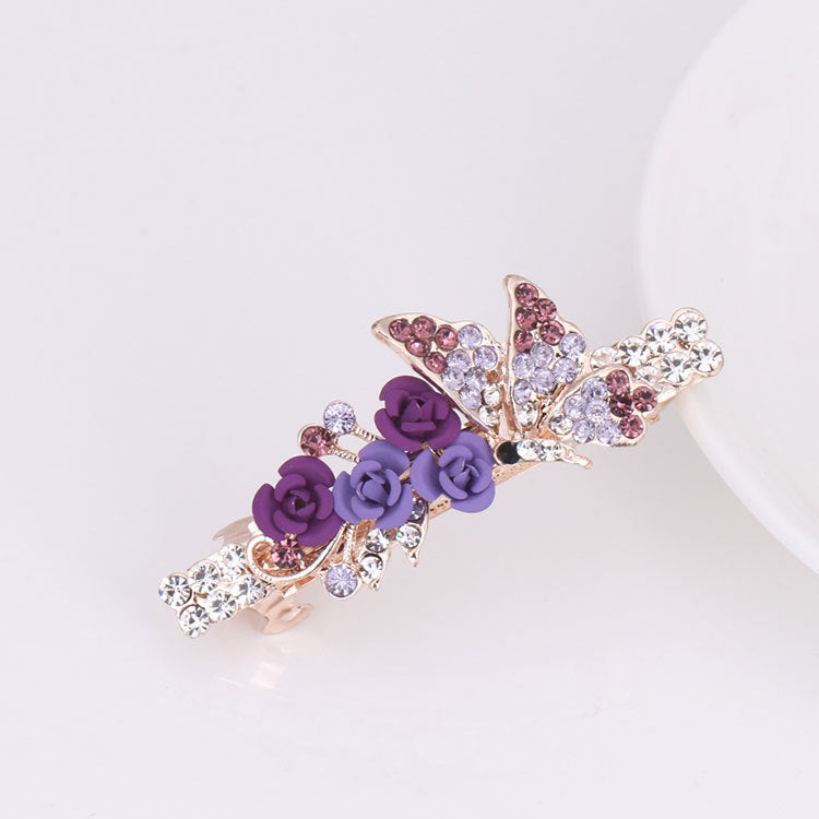 Rhinestone Hairpin Ponytail Clip