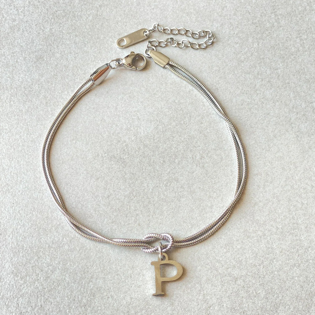 stainless-steel-26-letter-pendant-bracelet - Viexta