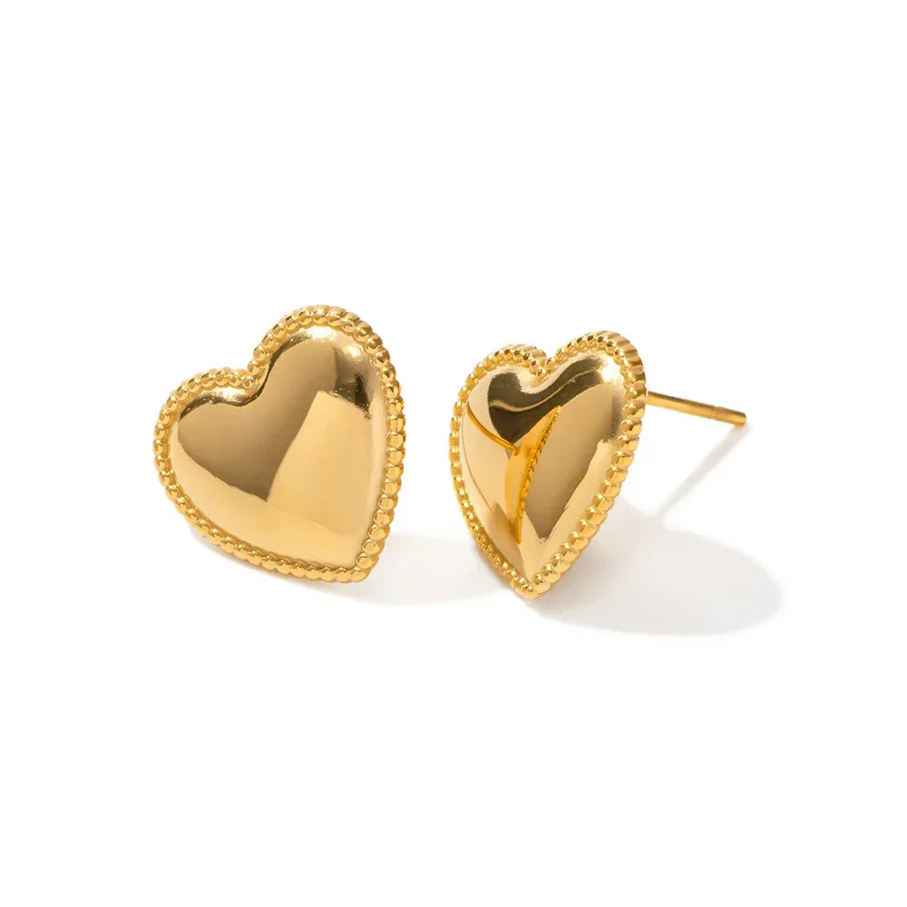 Ruth Heart Stainless Steel Earrings - Viexta