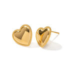 Ruth Heart Stainless Steel Earrings - Viexta