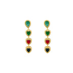 Exquisite Heart Pendant Tassel Ear Clips Luxury Earrings - Viexta