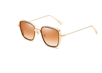 Metal Retro Square Frame Steampunk Sunglasses