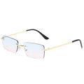 Square Frameless Trimming Sunglasses - Viexta
