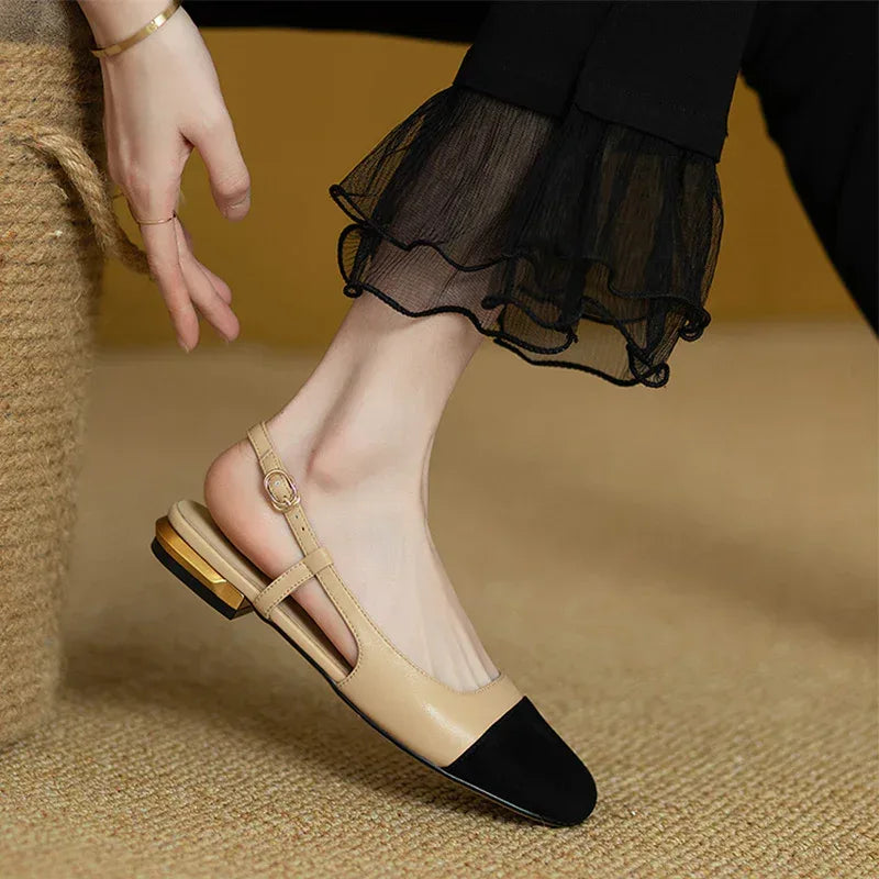 Women's One-strap Color Flat - Viexta