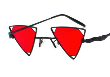 Punk wind triangle hollow sunglasses