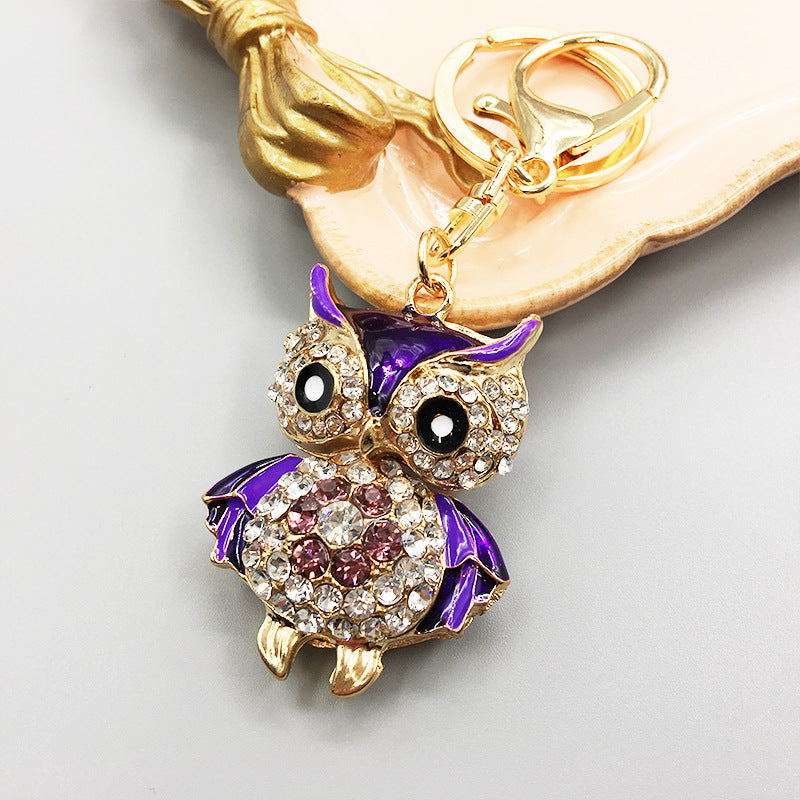 Owl Keychain Enamel Artware