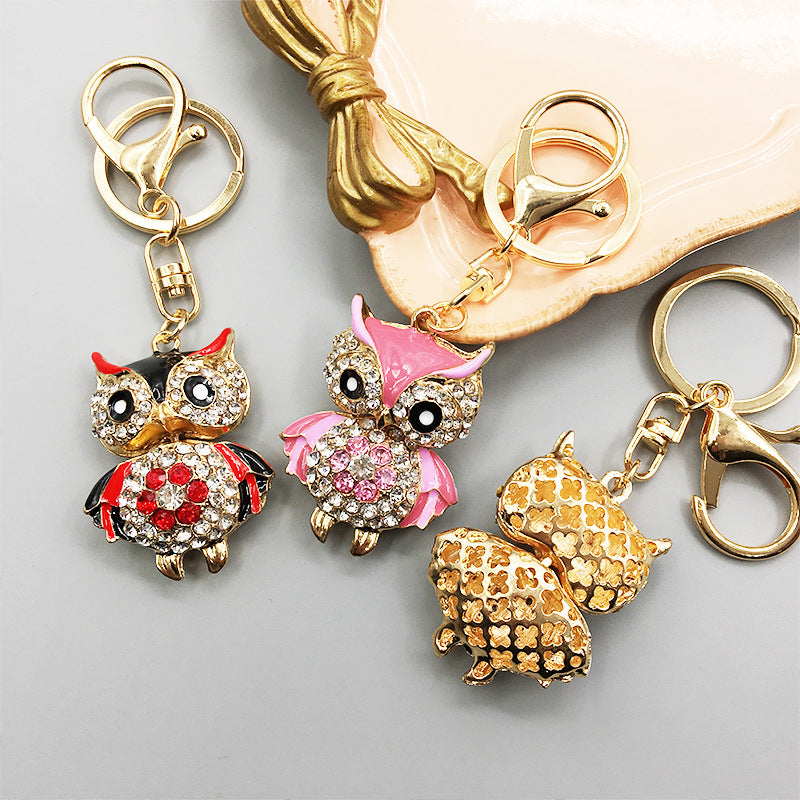 Owl Keychain Enamel Artware