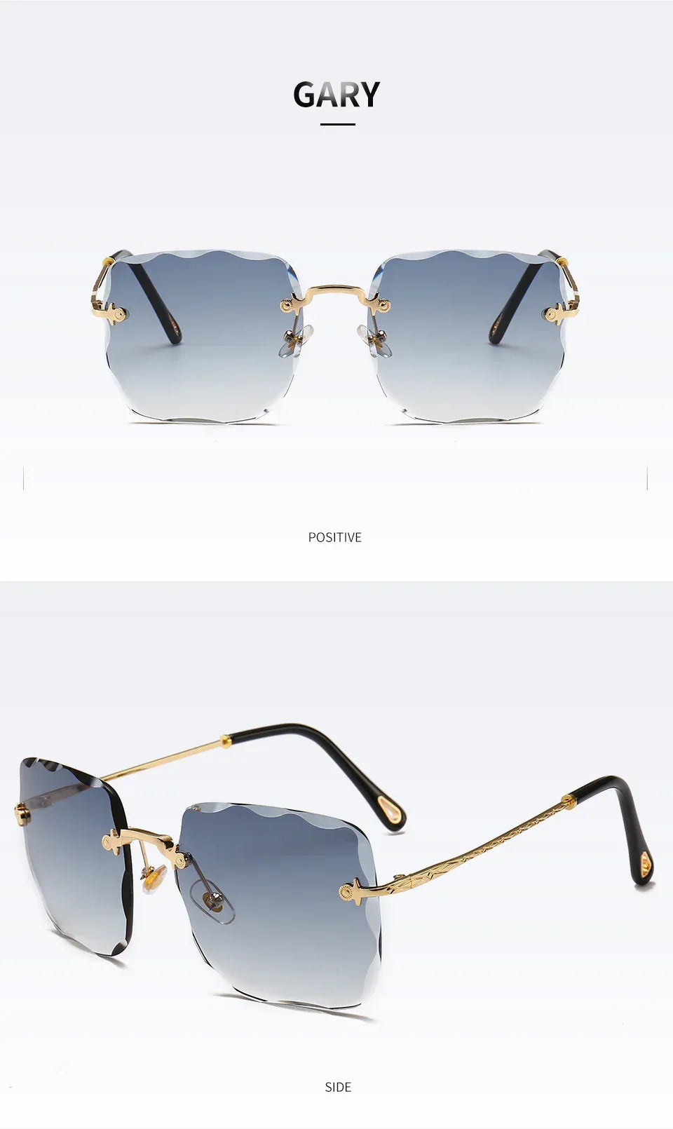 frameless-square-sunglasses - Viexta