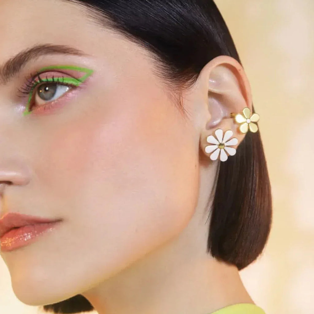 summer-18k-gold-stainless-steel-flower-earrings - Viexta
